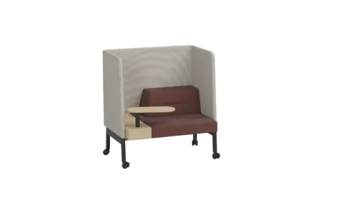 Upholstered office chair with a high back panel Upholstered office chair with a high back panel