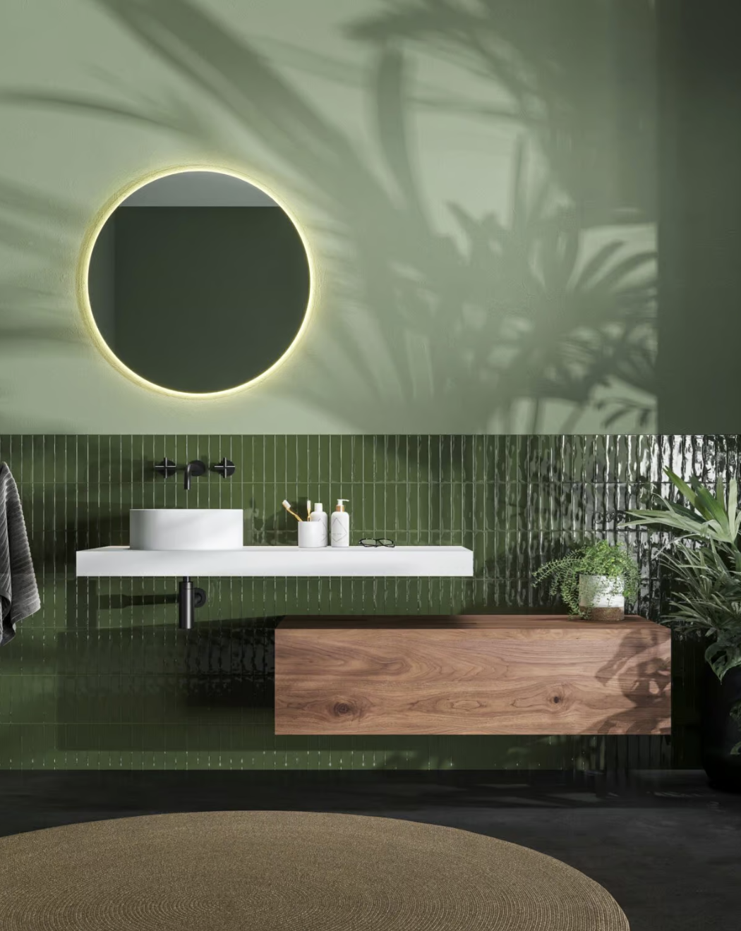 talsee spirit Becken in Echtholz Forest Nut